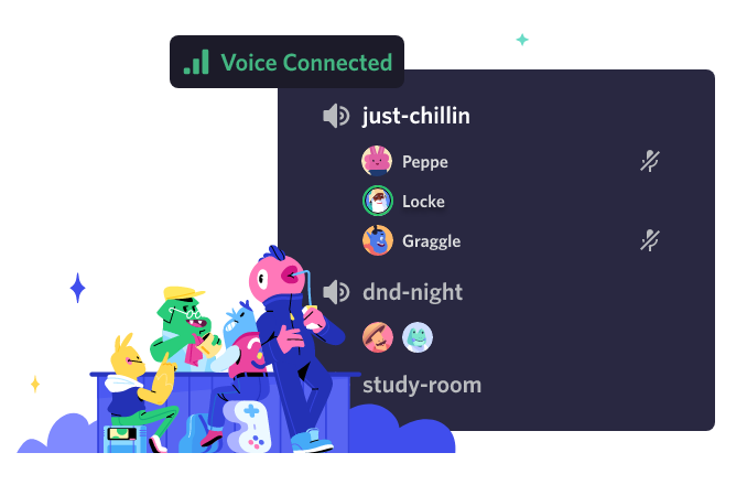 Interface de conversa no Discord